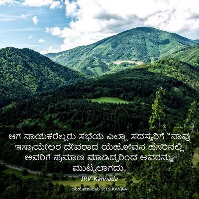 Picture 03 - ಯೆಹೋಶುವನು 9:19 KANIRV - ಆಗ ನಾಯಕರೆಲ್ಲರು - Bible Verse Picture