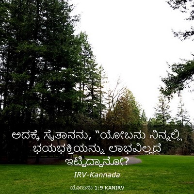 Picture 03 - ಯೋಬನು 1:9 KANIRV - ಅದಕ್ಕೆ ಸೈತಾನನು, - Bible Verse Picture