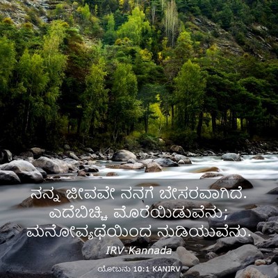 Picture 03 - ಯೋಬನು 10:1 KANIRV - ನನ್ನ ಜೀವವೇ ನನಗೆ - Bible Verse Picture