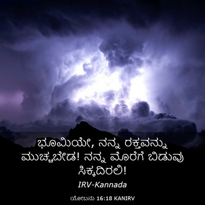 Picture 03 - ಯೋಬನು 16:18 KANIRV - ಭೂಮಿಯೇ, ನನ್ನ - Bible Verse Picture
