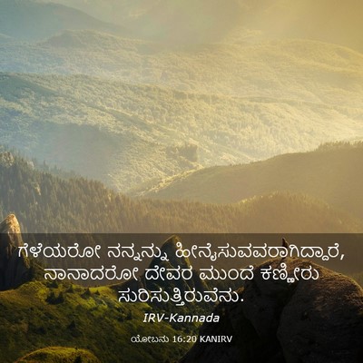 Picture 03 - ಯೋಬನು 16:20 KANIRV - ಗೆಳೆಯರೋ ನನ್ನನ್ನು - Bible Verse Picture