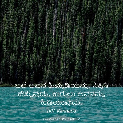 Picture 03 - ಯೋಬನು 18:9 KANIRV - ಬಲೆ ಅವನ - Bible Verse Picture