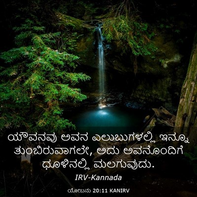 Picture 03 - ಯೋಬನು 20:11 KANIRV - ಯೌವನವು ಅವನ - Bible Verse Picture