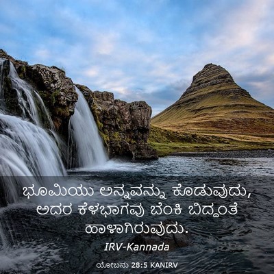 Picture 03 - ಯೋಬನು 28:5 KANIRV - ಭೂಮಿಯು ಅನ್ನವನ್ನು - Bible Verse Picture