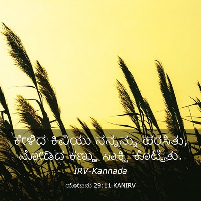 Picture 03 - ಯೋಬನು 29:11 KANIRV - ಕೇಳಿದ ಕಿವಿಯು - Bible Verse Picture