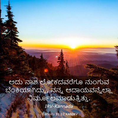 Picture 03 - ಯೋಬನು 31:12 KANIRV - ಅದು ನಾಶ ಲೋಕದವರೆಗೂ - Bible Verse Picture