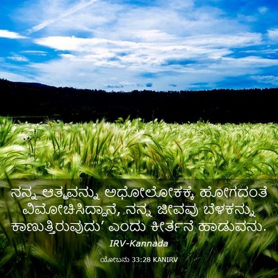 Picture 03 - ಯೋಬನು 33:28 KANIRV - ನನ್ನ ಆತ್ಮವನ್ನು - Bible Verse Picture