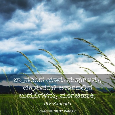 Picture 03 - ಯೋಬನು 38:37 KANIRV - ಜ್ಞಾನದಿಂದ ಯಾರು - Bible Verse Picture