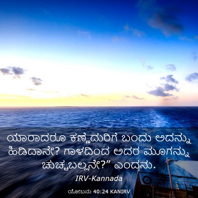 Picture 03 - ಯೋಬನು 40:24 KANIRV - ಯಾರಾದರೂ - Bible Verse Picture