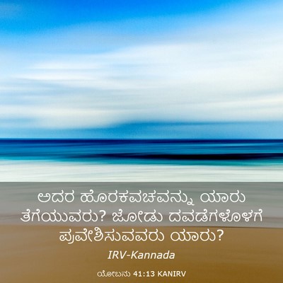 Picture 03 - ಯೋಬನು 41:13 KANIRV - ಅದರ ಹೊರಕವಚವನ್ನು - Bible Verse Picture