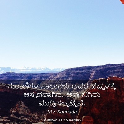 Picture 03 - ಯೋಬನು 41:15 KANIRV - ಗುರಾಣಿಗಳ ಸಾಲುಗಳು - Bible Verse Picture