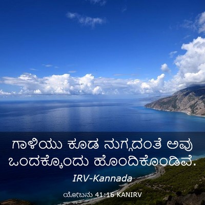 Picture 03 - ಯೋಬನು 41:16 KANIRV - ಗಾಳಿಯು ಕೂಡ - Bible Verse Picture