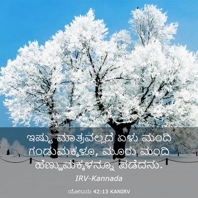 Picture 03 - ಯೋಬನು 42:13 KANIRV - ಇಷ್ಟು ಮಾತ್ರವಲ್ಲದೆ - Bible Verse Picture