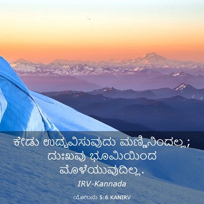 Picture 03 - ಯೋಬನು 5:6 KANIRV - ಕೇಡು ಉದ್ಭವಿಸುವುದು - Bible Verse Picture
