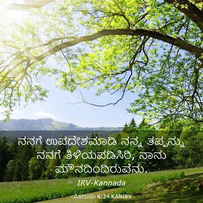Picture 03 - ಯೋಬನು 6:24 KANIRV - ನನಗೆ ಉಪದೇಶಮಾಡಿ - Bible Verse Picture