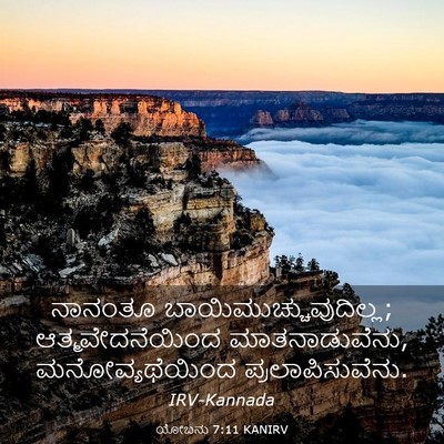 Picture 03 - ಯೋಬನು 7:11 KANIRV - ನಾನಂತೂ - Bible Verse Picture