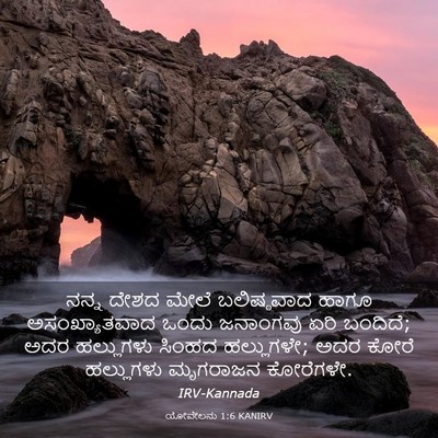 Picture 03 - ಯೋವೇಲನು 1:6 KANIRV - ನನ್ನ ದೇಶದ ಮೇಲೆ - Bible Verse Picture