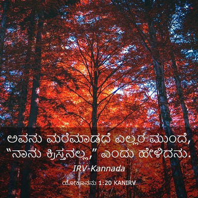 Picture 03 - ಯೋಹಾನನು 1:20 KANIRV - ಅವನು ಮರೆಮಾಡದೆ - Bible Verse Picture
