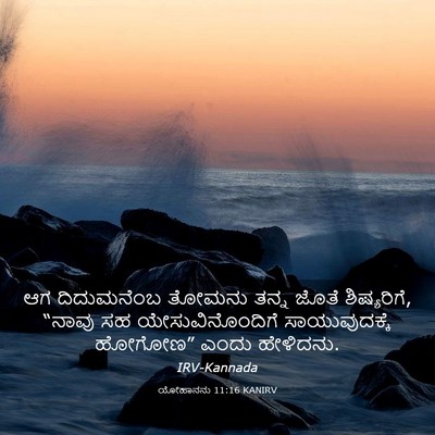Picture 03 - ಯೋಹಾನನು 11:16 KANIRV - ಆಗ ದಿದುಮನೆಂಬ - Bible Verse Picture