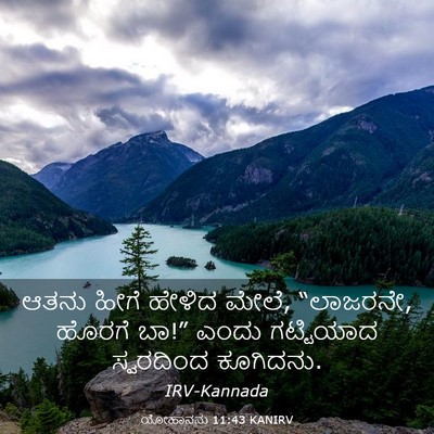 Picture 03 - ಯೋಹಾನನು 11:43 KANIRV - ಆತನು ಹೀಗೆ ಹೇಳಿದ - Bible Verse Picture