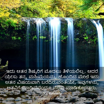 Picture 03 - ಯೋಹಾನನು 12:16 KANIRV - ಇದು ಆತನ ಶಿಷ್ಯರಿಗೆ - Bible Verse Picture