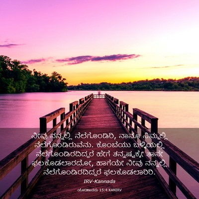 Picture 03 - ಯೋಹಾನನು 15:4 KANIRV - ನೀವು ನನ್ನಲ್ಲಿ - Bible Verse Picture