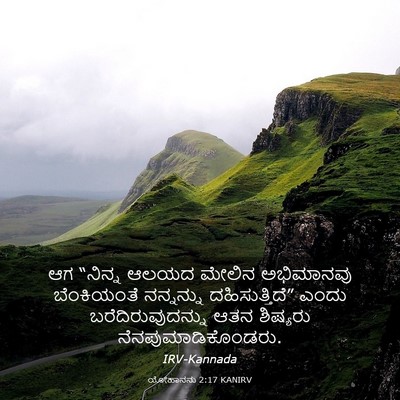 Picture 03 - ಯೋಹಾನನು 2:17 KANIRV - ಆಗ “ನಿನ್ನ ಆಲಯದ - Bible Verse Picture