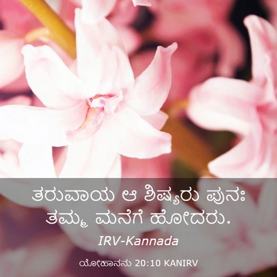 Picture 03 - ಯೋಹಾನನು 20:10 KANIRV - ತರುವಾಯ ಆ ಶಿಷ್ಯರು - Bible Verse Picture