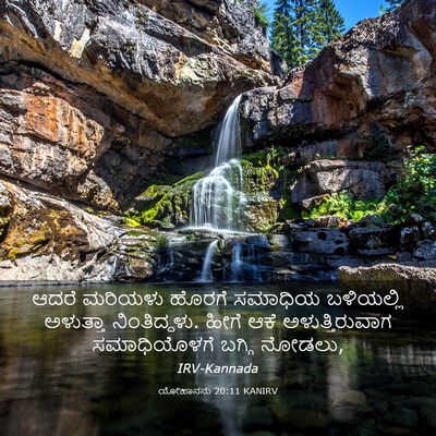 Picture 03 - ಯೋಹಾನನು 20:11 KANIRV - ಆದರೆ ಮರಿಯಳು ಹೊರಗೆ - Bible Verse Picture