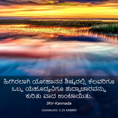 Picture 03 - ಯೋಹಾನನು 3:25 KANIRV - ಹೀಗಿರಲಾಗಿ ಯೋಹಾನನ - Bible Verse Picture