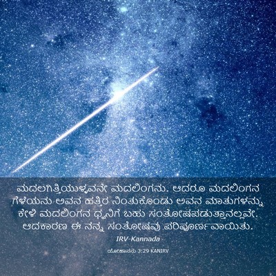 Picture 03 - ಯೋಹಾನನು 3:29 KANIRV -  - Bible Verse Picture