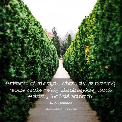 Picture 03 - ಯೋಹಾನನು 5:16 KANIRV - ಆದಕಾರಣ ಯೆಹೂದ್ಯರು, - Bible Verse Picture