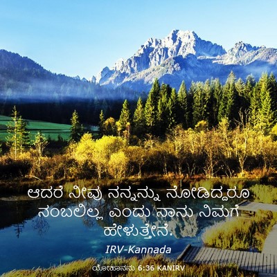 Picture 03 - ಯೋಹಾನನು 6:36 KANIRV - ಆದರೆ ನೀವು - Bible Verse Picture
