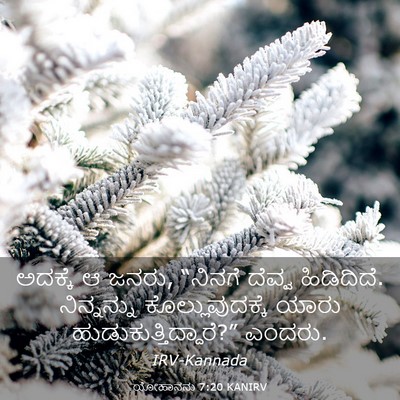 Picture 03 - ಯೋಹಾನನು 7:20 KANIRV - ಅದಕ್ಕೆ ಆ ಜನರು, - Bible Verse Picture