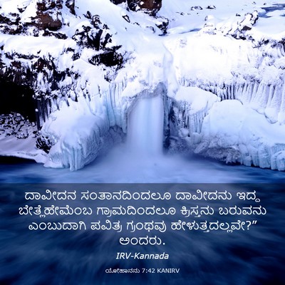 Picture 03 - ಯೋಹಾನನು 7:42 KANIRV - ದಾವೀದನ - Bible Verse Picture