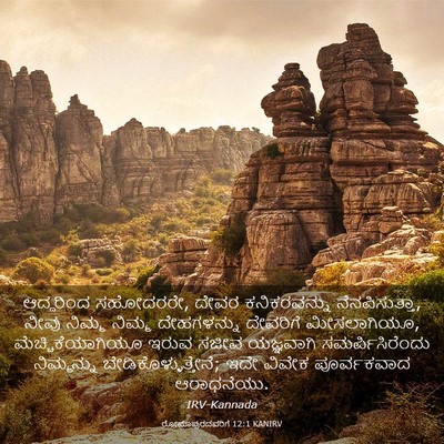 Picture 03 - ರೋಮಾಪುರದವರಿಗೆ 12:1 KANIRV - ಆದ್ದರಿಂದ ಸಹೋದರರೇ, - Bible Verse Picture