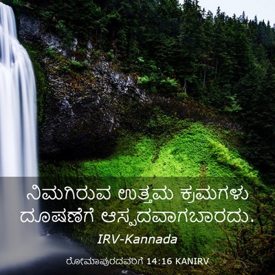 Picture 03 - ರೋಮಾಪುರದವರಿಗೆ 14:16 KANIRV - ನಿಮಗಿರುವ ಉತ್ತಮ - Bible Verse Picture