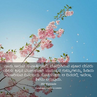 Picture 03 - ರೋಮಾಪುರದವರಿಗೆ 2:16 KANIRV - ನಾನು ಸಾರುವ - Bible Verse Picture