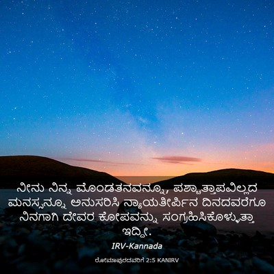 Picture 03 - ರೋಮಾಪುರದವರಿಗೆ 2:5 KANIRV - ನೀನು ನಿನ್ನ - Bible Verse Picture
