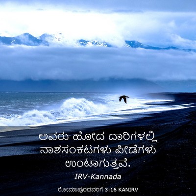 Picture 03 - ರೋಮಾಪುರದವರಿಗೆ 3:16 KANIRV - ಅವರು ಹೋದ - Bible Verse Picture