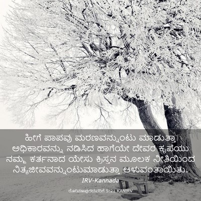Picture 03 - ರೋಮಾಪುರದವರಿಗೆ 5:21 KANIRV - ಹೀಗೆ ಪಾಪವು - Bible Verse Picture