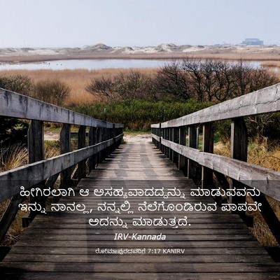 Picture 03 - ರೋಮಾಪುರದವರಿಗೆ 7:17 KANIRV - ಹೀಗಿರಲಾಗಿ ಆ - Bible Verse Picture