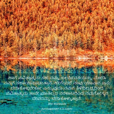 Picture 03 - ರೋಮಾಪುರದವರಿಗೆ 8:26 KANIRV - ಹಾಗೆ ಪವಿತ್ರಾತ್ಮನು - Bible Verse Picture