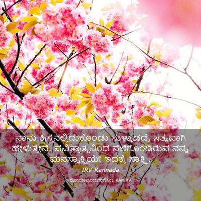 Picture 03 - ರೋಮಾಪುರದವರಿಗೆ 9:1 KANIRV - ನಾನು - Bible Verse Picture