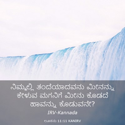 Picture 03 - ಲೂಕನು 11:11 KANIRV - ನಿಮ್ಮಲ್ಲಿ - Bible Verse Picture