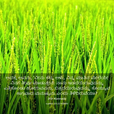 Picture 03 - ಲೂಕನು 19:22 KANIRV - ಅದಕ್ಕೆ ಅವನು, ‘ನೀನು - Bible Verse Picture