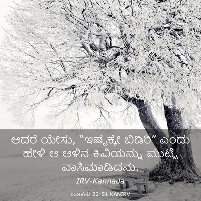 Picture 03 - ಲೂಕನು 22:51 KANIRV - ಆದರೆ ಯೇಸು, - Bible Verse Picture
