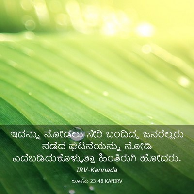 Picture 03 - ಲೂಕನು 23:48 KANIRV - ಇದನ್ನು ನೋಡಲು ಸೇರಿ - Bible Verse Picture