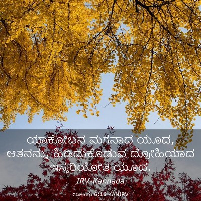 Picture 03 - ಲೂಕನು 6:16 KANIRV - ಯಾಕೋಬನ ಮಗನಾದ ಯೂದ, - Bible Verse Picture