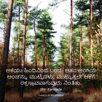 Picture 03 - ಲೂಕನು 8:44 KANIRV - ಆಕೆಯು ಹಿಂದಿನಿಂದ - Bible Verse Picture